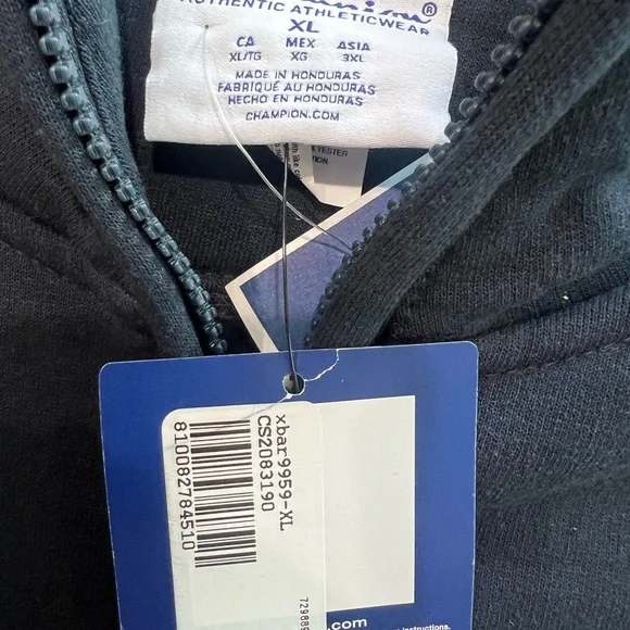 Champion Barstool Sports Navy Quarter-Zip Sweatshirt Size XL - Picture 3 of 5